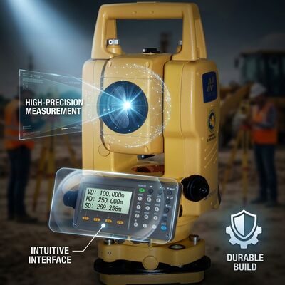 Leica TS03 Total Station with 0.6s Coarse (initial 1.3s) Minimum Readout 1"/5"/10" and Internal Flash Memory External SD Card for Surveying